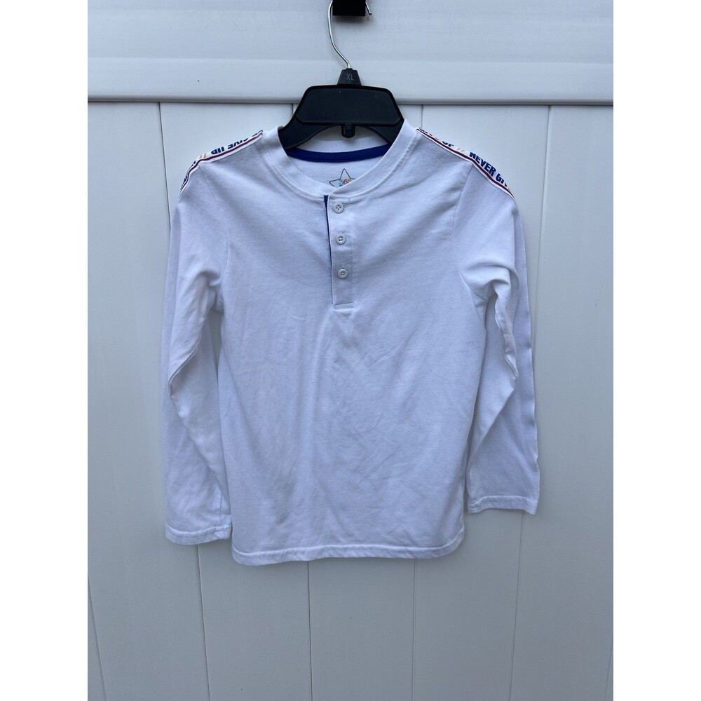 365 Kids From Garanimals Long Sleeve T-shirt Boys Sz 10 White Never Give Up